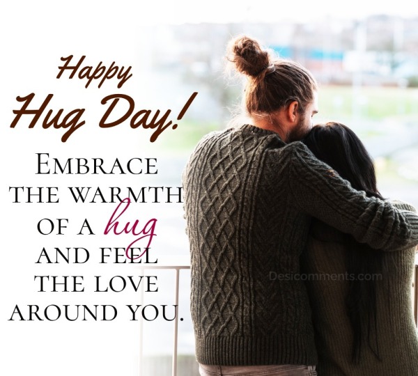 Happy Hug Day Wish Photo