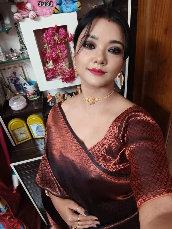 Girl In Brown saree
