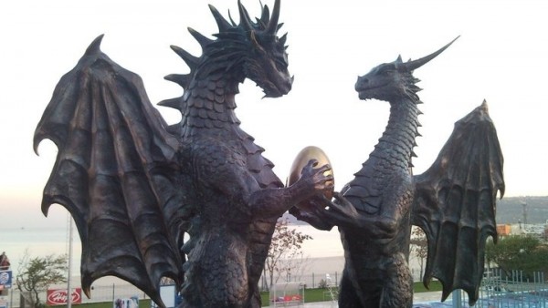 Statues of dragons