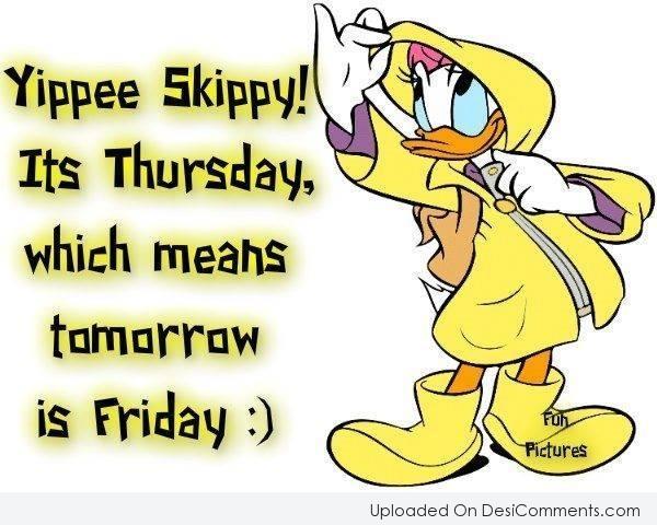 Yipee Skippy! It’s Thursday,