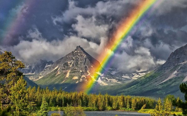 Rainbow on earth
