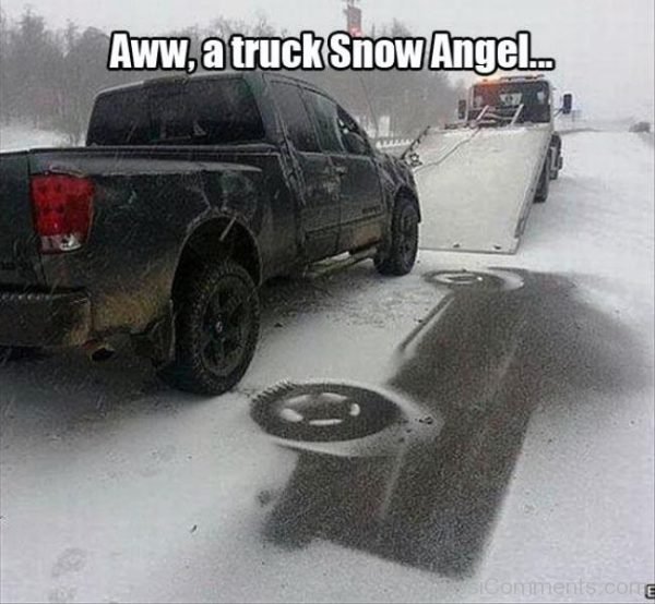 Aww A Truck Sonw Angel