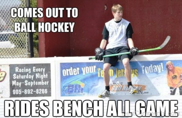 Comes Out To Ball Hockey
