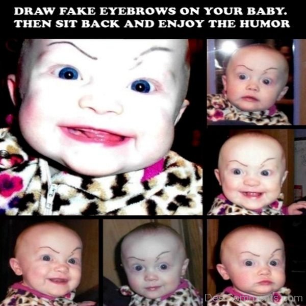 Draw Fake Eyebrows On Your Baby