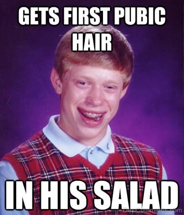 Gets First Public Hair