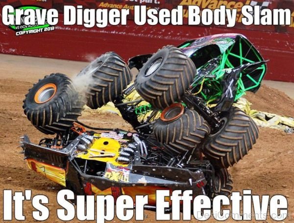 Grave Digger Used Body Slam