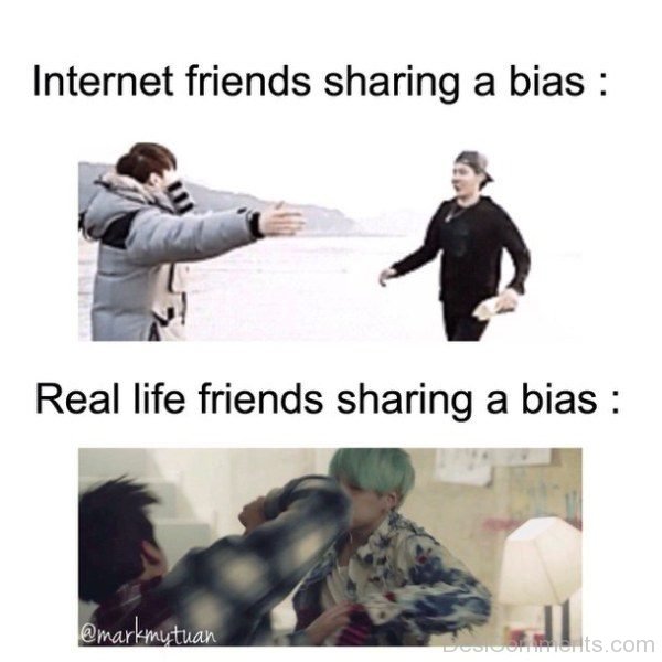 Internet Vs Real Friends Sharing A Bias