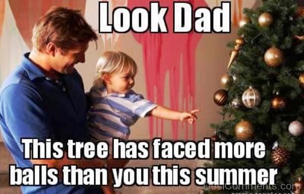 Look Dad This Tree Has Faced More Balls