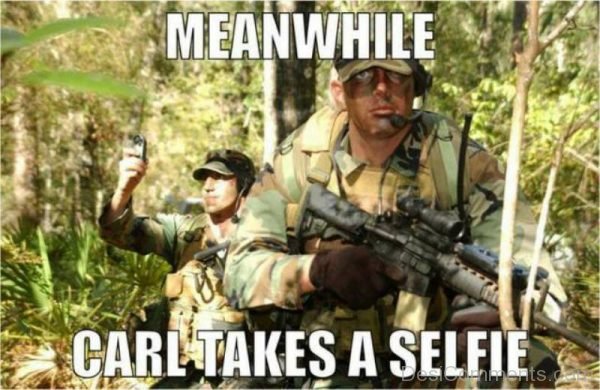 Meanwhile Carl Takes A Selfie