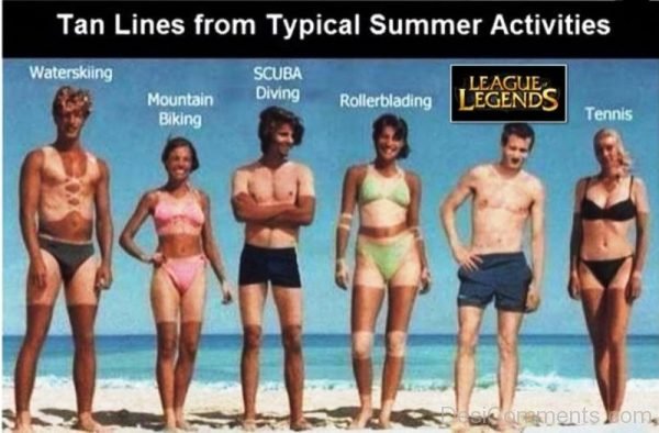 Tan Lines From Typical Summer Activities