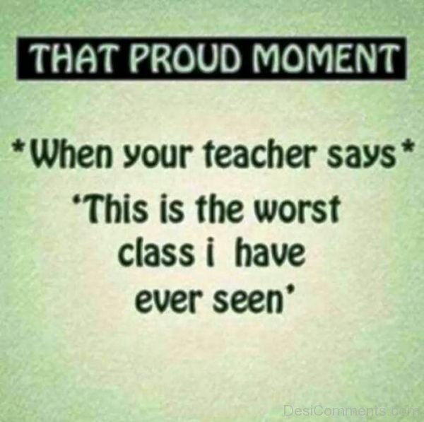 That Proud Moment