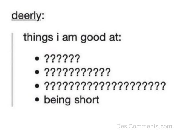 Things I Am Good At