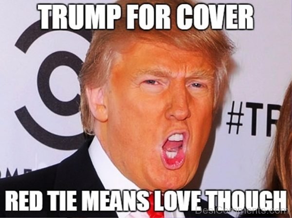 Trump For Cover Red Tie Means
