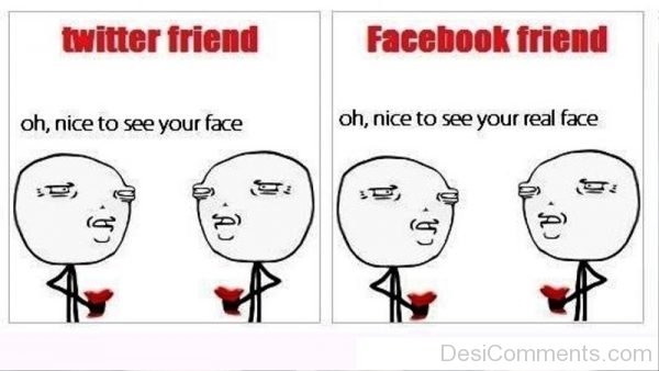 Twitter Friend Vs Facebook Friend