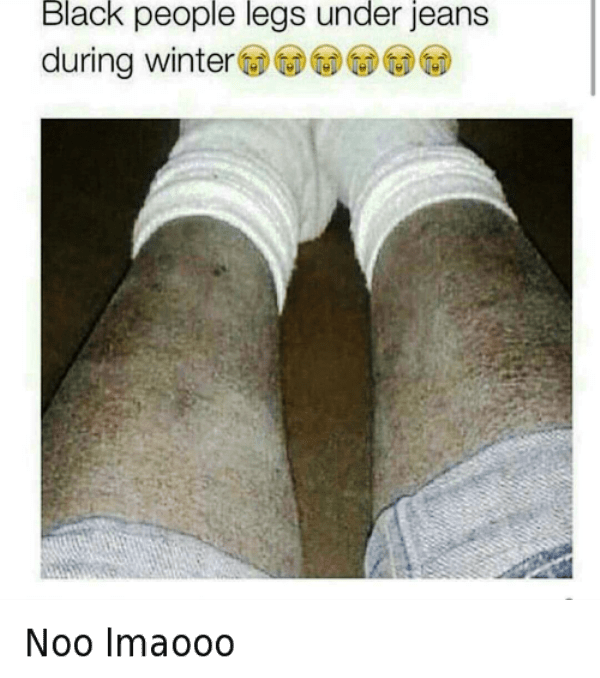 Black People Legs Under Jeans
