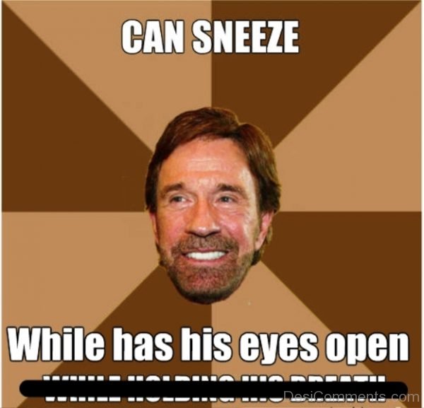 Can Sneeze While Has His Eyes Open