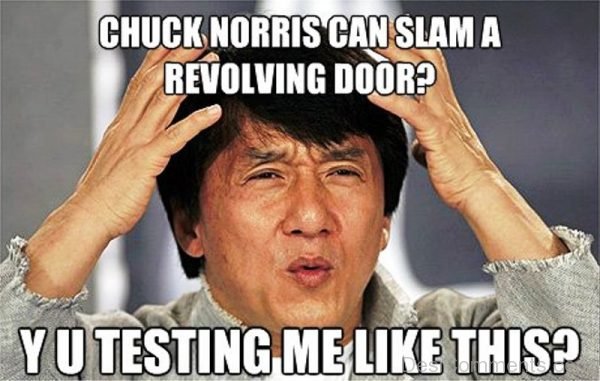 Chuck Norris Can Salm A Revolving Door