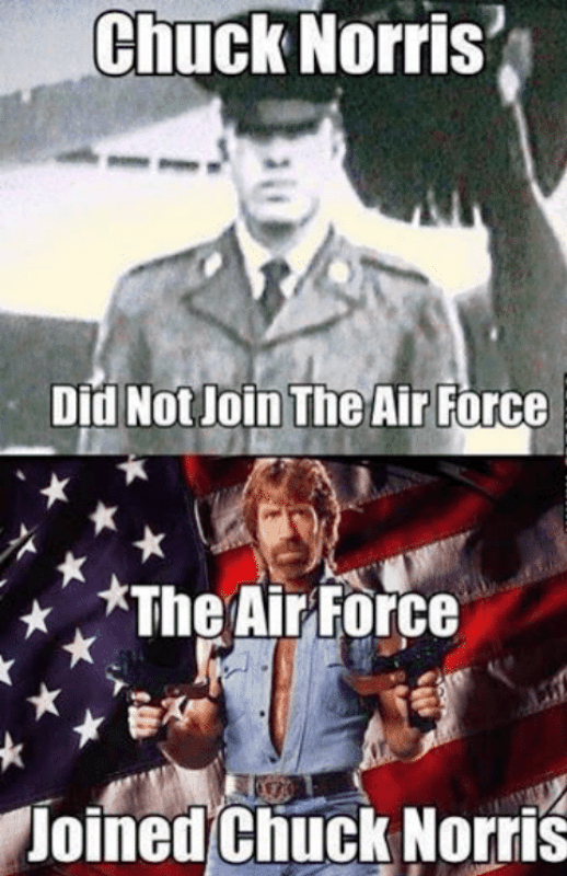 Chuck Norris Did Not Join Air Force