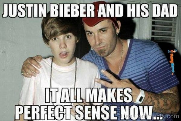 Justin Bieber And His Dad