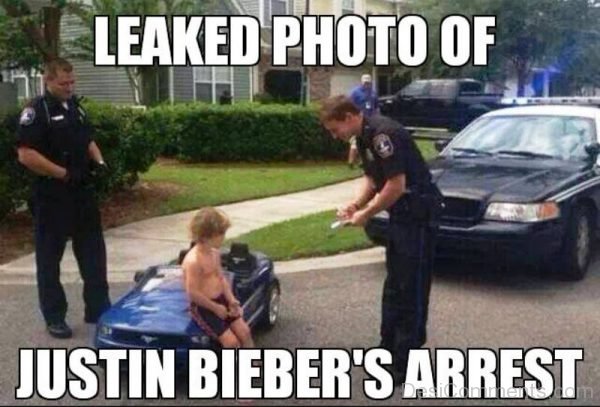 Leaked Photo Of Justin Biebers Arrest