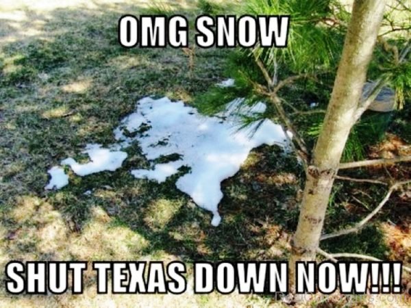 OMG Snow Shut Texas Down Now