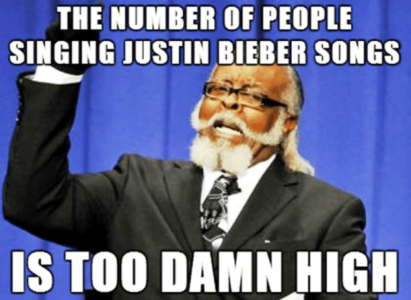 The Number Of People Singing Justin Bieber