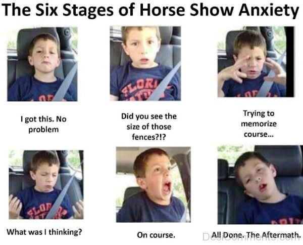 The Six Stages Of Horse Show Anxiety