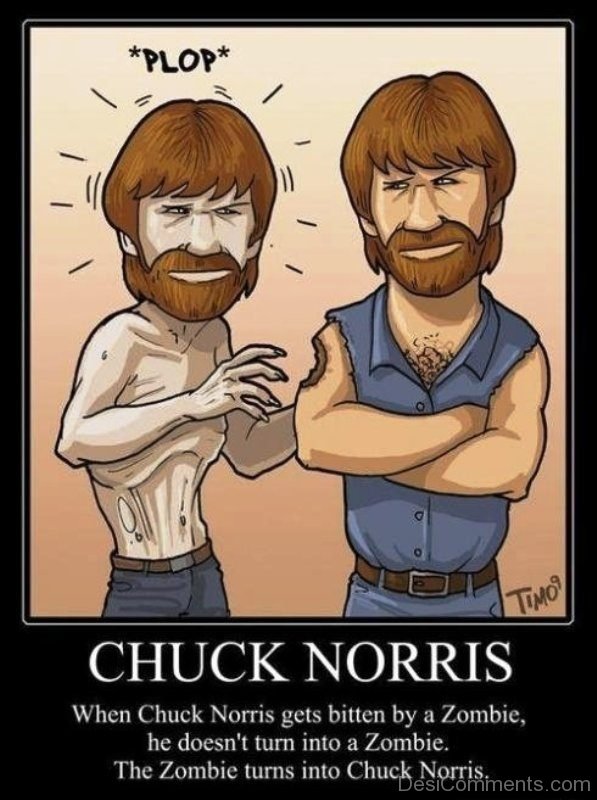 When Chuck Norris Gets Bitten By A Zombie