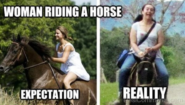 Woman Riding A Horse