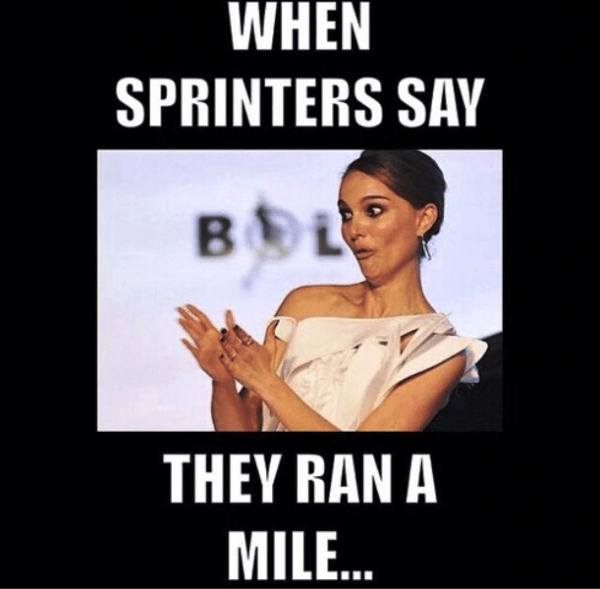 When Sprinters Say