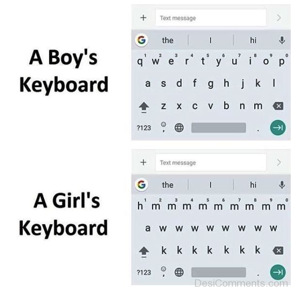 A Boy Vs A Girl Keyboard