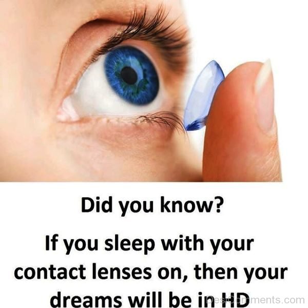If You Sleep With Your Contact Lenses On