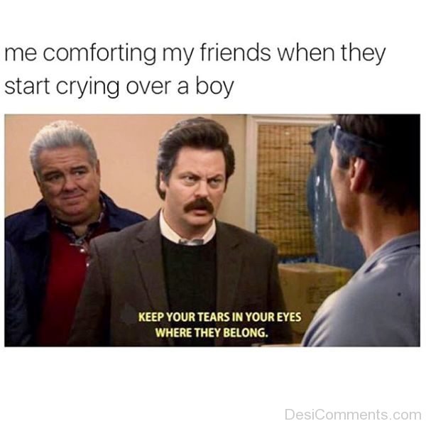 Me Comforting My Friends
