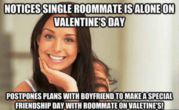 Notices Single Roommate