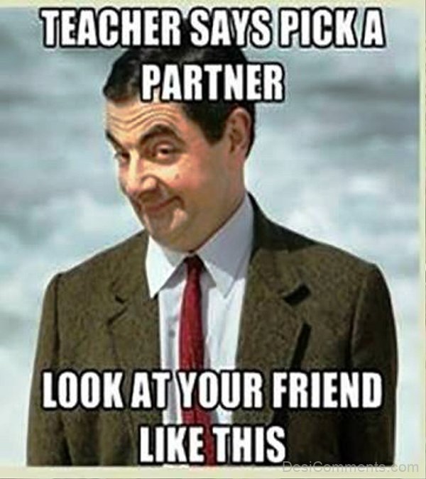 Teacher Says Pick A Partner