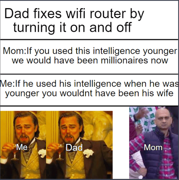 Dad Fixes Wifi Router