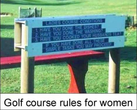 Golf Course Rules For Woman