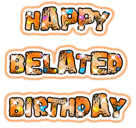 Preety Happy Belated Birthday Graphic - DesiComments.com