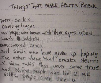 Things That Make Hearts Break