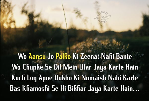 Wo Aansu Jo Palko Ki