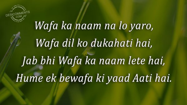 Wafa Ka Naam Na Lo Yaro