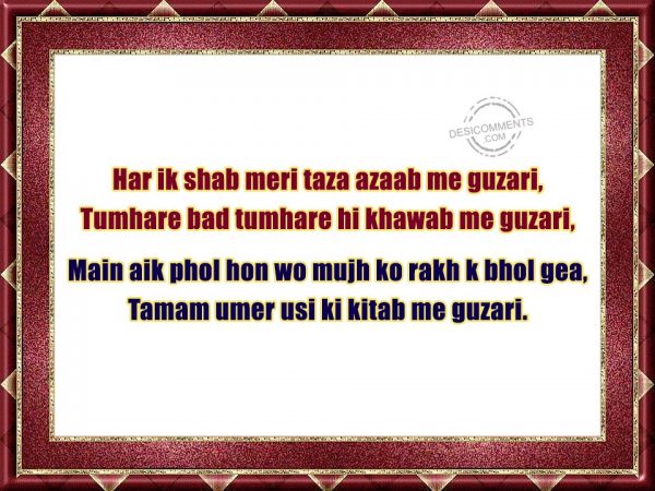 har-ik-shab-meri-taza-azaab-me-guzari