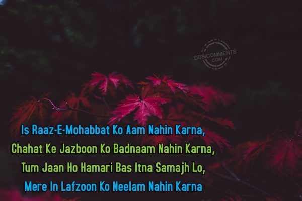 is-raaz-e-mohabbat-ko-aam-nahin-karna