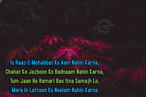 is-raaz-e-mohabbat-ko-aam-nahin-karna