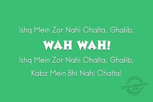 ishq-mein-zor-nahi-chalta-ghalib