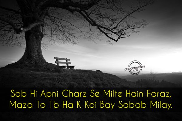 Sab Hi Apni Gharz Se Milte Hain Faraz