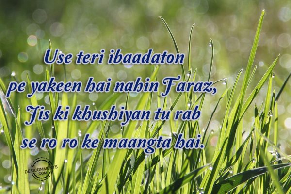 Use Teri Ibaadaton Pe Yakeen Hai