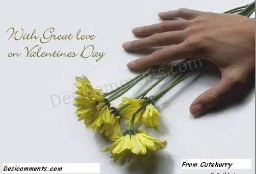 With great love on valentine day