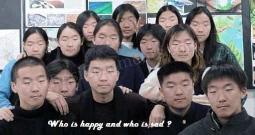 Who is happy and who is sad?