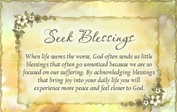 Seek Blessings